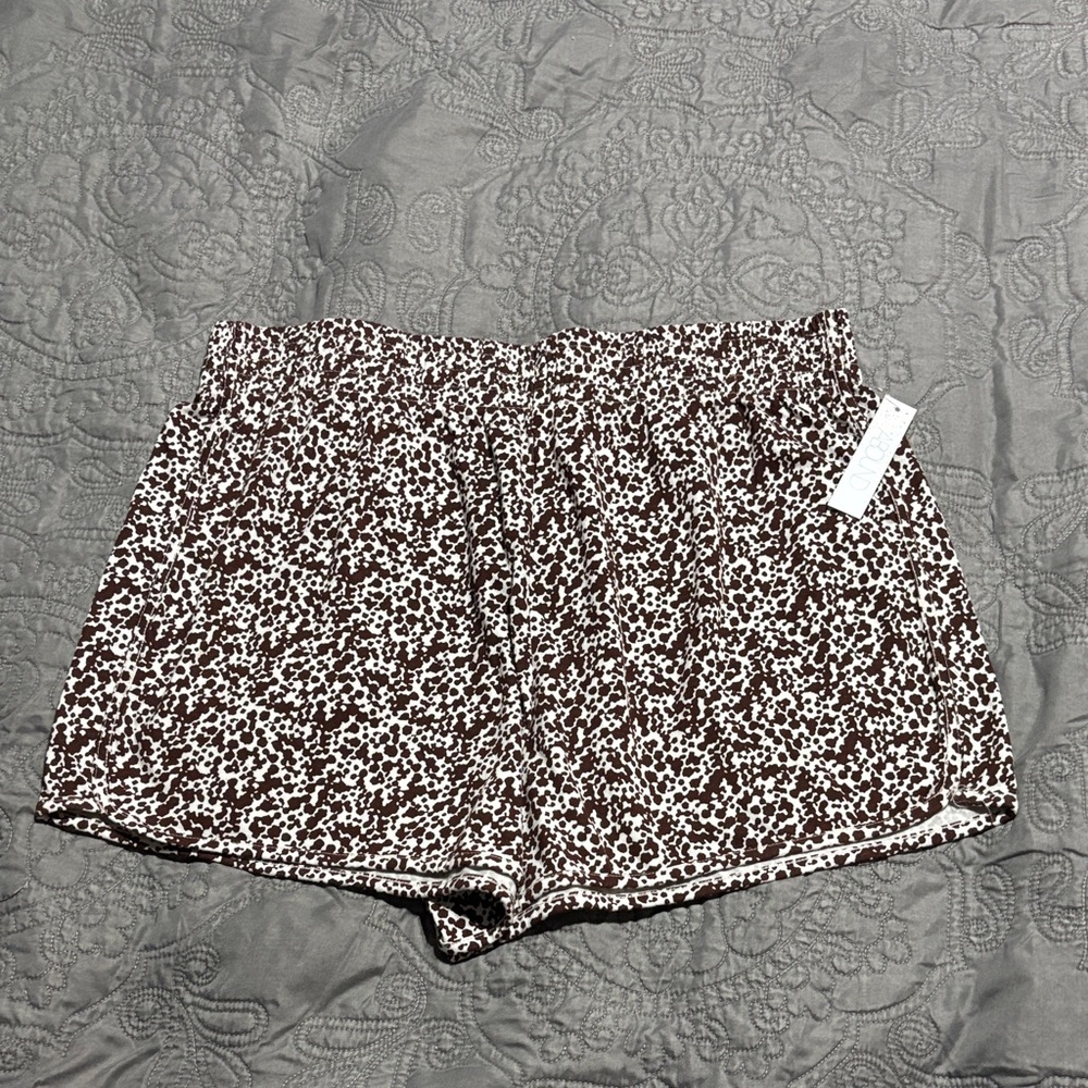 Abound High Waist Floral Women’s Shorts — Brown & White • Cute Summer Style
